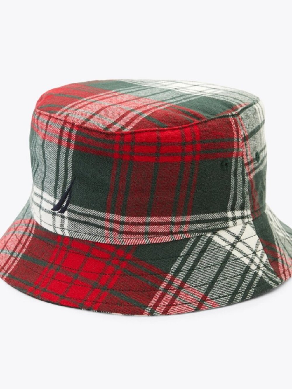 Nautica Flannel Bucket Hat Size S/M Red Plaid